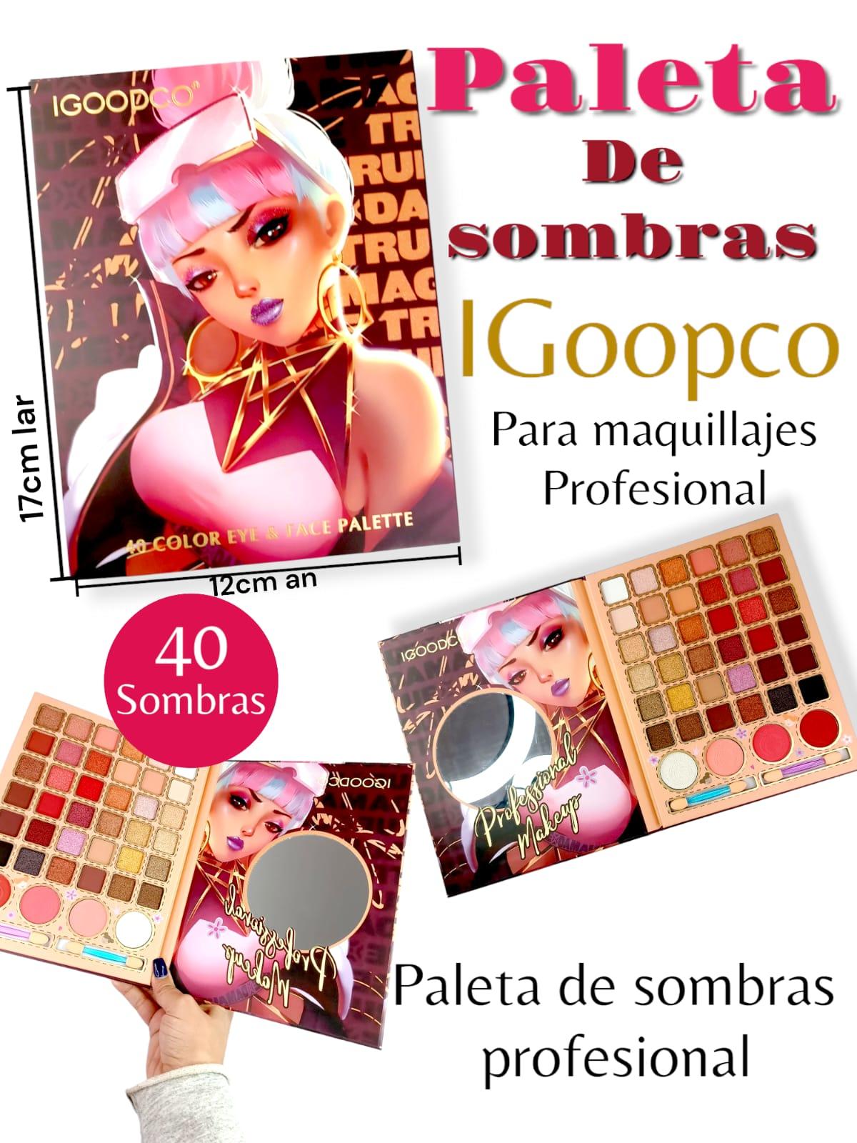 Paleta de Sombras IGOOPCO Para Maquillajes Profesional 17cm